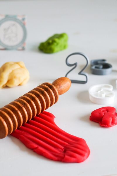 Wooden rolling pin with patern